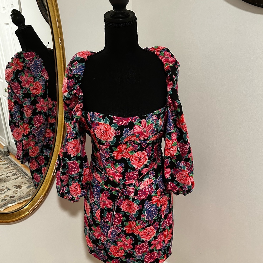 Floral Puff Sleeve Dress